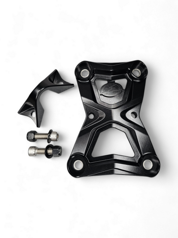 Polaris Turbo R Radius Rod Plate - Rear - Elektric Off Road - Billet Anodized - Black - `22-`25